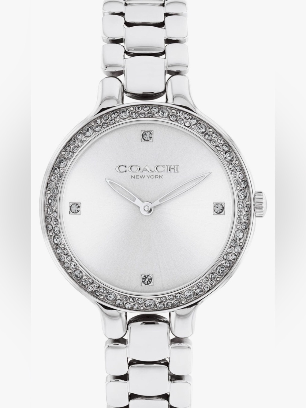 COACH Women's Chelsea Silver Bracelet Dial Watch 32mm NIB